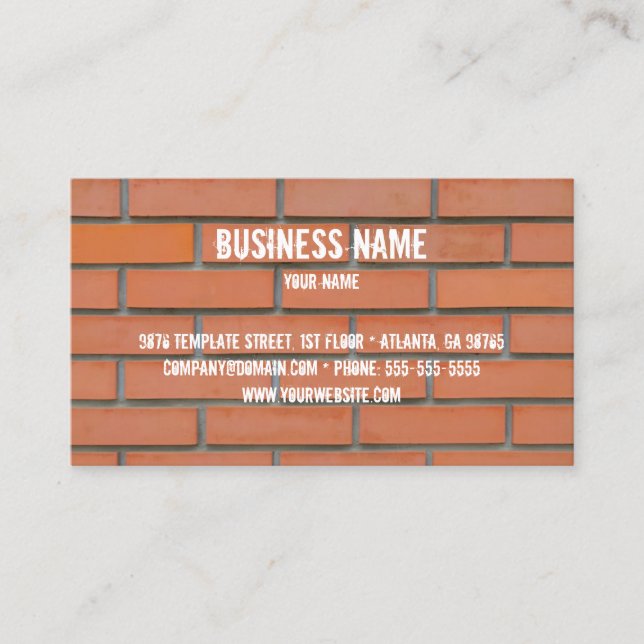 Building Industry Business Card Template (Front)