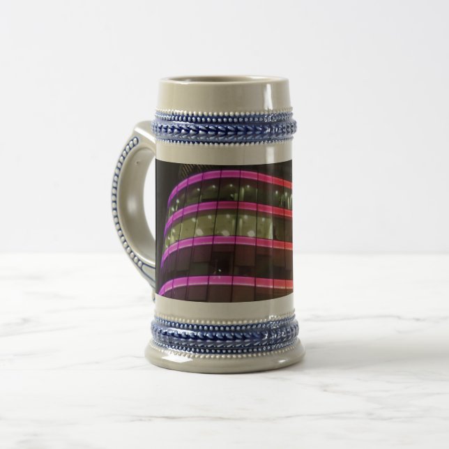 Building Lighting Gray /Blue 22 oz Stein (Front Left)