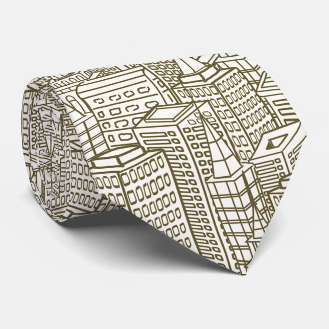 Building Lines Architect Unique Men's Neckties (Rolled)