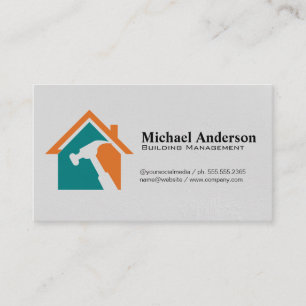 Building Management Handyman Logo Business Card