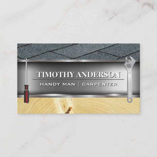 Building Material | Construction Tools Business Card (Front)