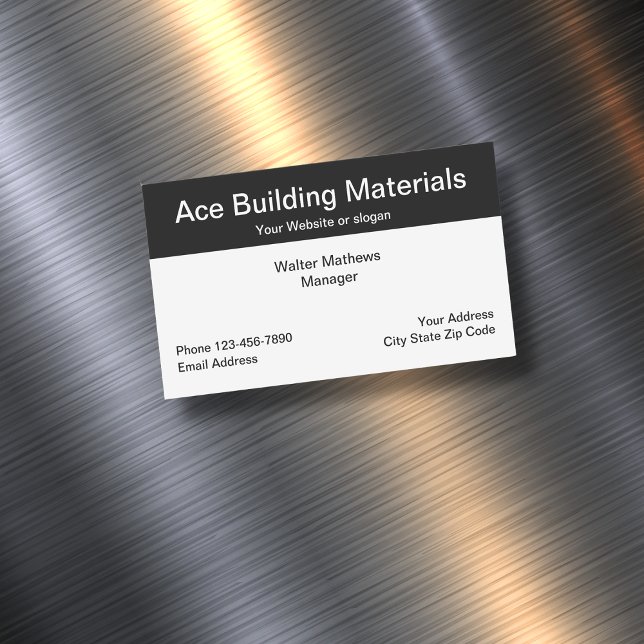 Building Materials Construction Business Card Magnet (Creator Uploaded)