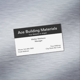 Building Materials Construction Business Card Magnet