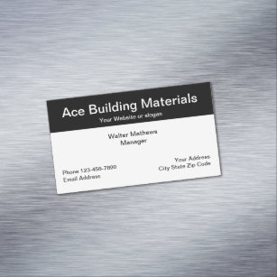 building materials business cards