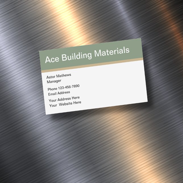 Building Materials Supplier Business Card Magnet (Creator Uploaded)