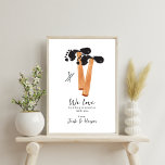 Building Memories with Dad Footprint Hammer Poster<br><div class="desc">Our "We love building memories with you" is a heartfelt and unique way to celebrate the special bond between a father and his child. It's a thoughtful and personalized gift that captures the memories of your child's childhood and the love they share. With the option to include a custom kid's...</div>