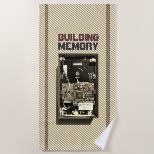 Building Memory geek hard drive with Custom Text Beach Towel