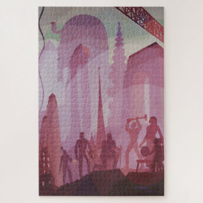 Building More Stately Mansions – Aaron Douglas Art Jigsaw Puzzle