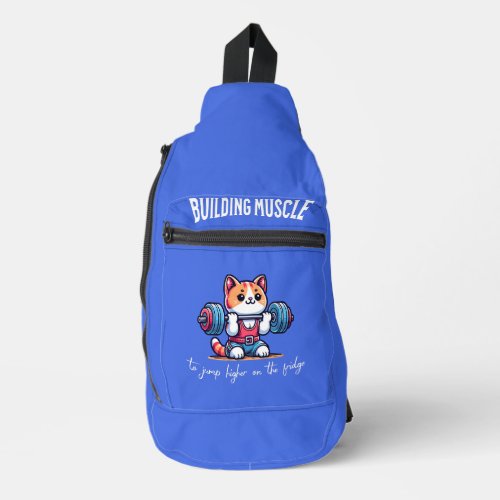 Building muscle cat _ weight lifting sling bag