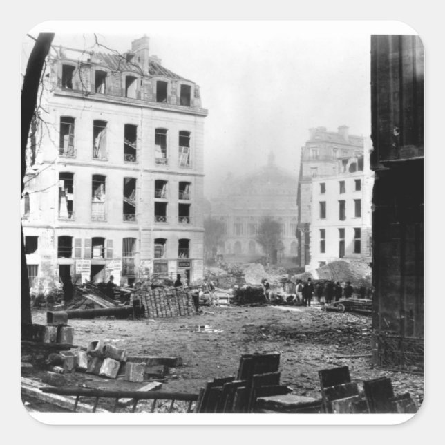 Building of the Avenue de l'Opera Square Sticker (Front)