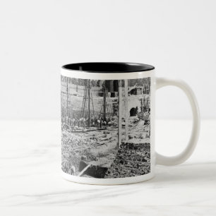 Building of the Hotel-Dieu, Paris, c.1866 Two-Tone Coffee Mug