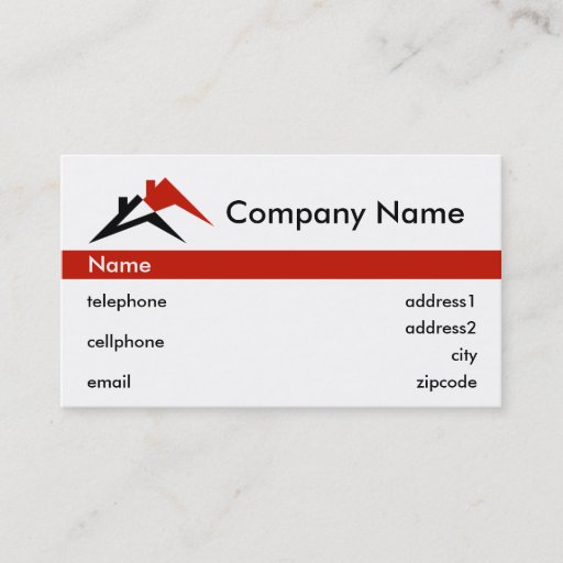Customizable Building or Roofing Business Card Design