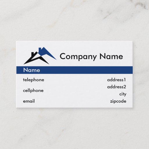 Customizable Building or Roofing Business Card Design