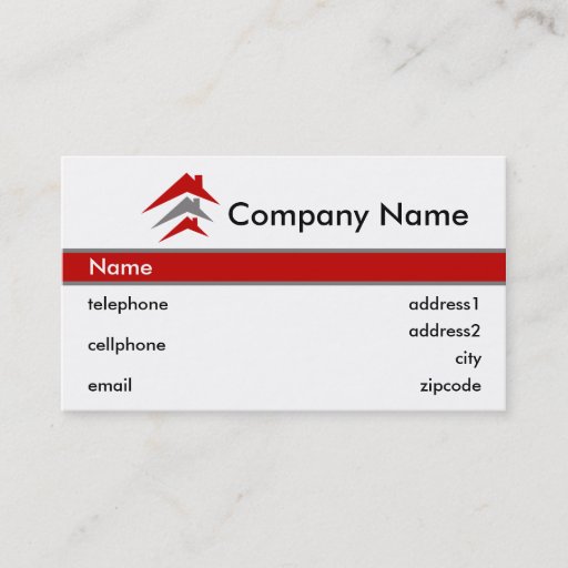 Customizable Building or Roofing Business Card Design