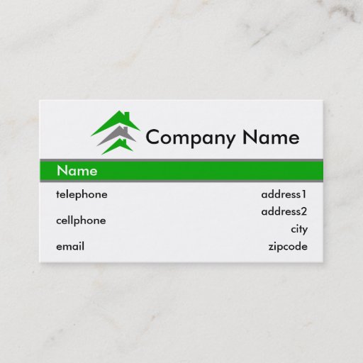 Customizable Building or Roofing Business Card Design