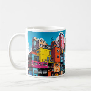 Building Picture In Pop Art Style Coffee Mug
