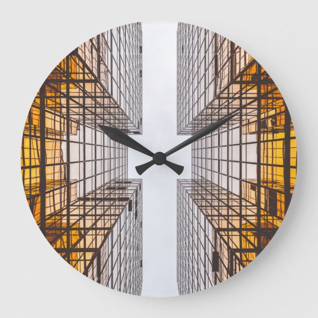 building reflection large clock (Front)