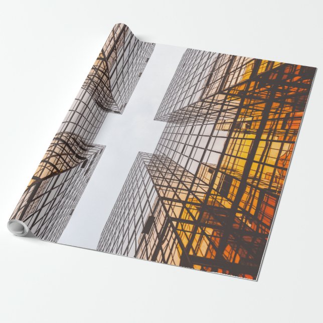 building reflection wrapping paper (Unrolled)