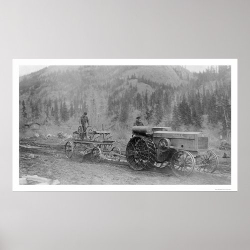 Building Roads In Alaska 1916 Poster