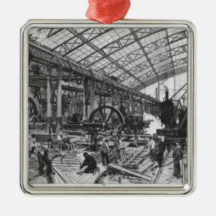 Building site of the Galerie des Machines Metal Ornament