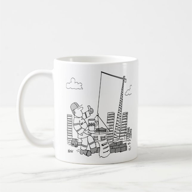 Building Site Overhead Crane Operator Coffee Mug (Left)