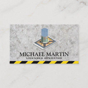 Building Skyscraper Construction Site Business Card