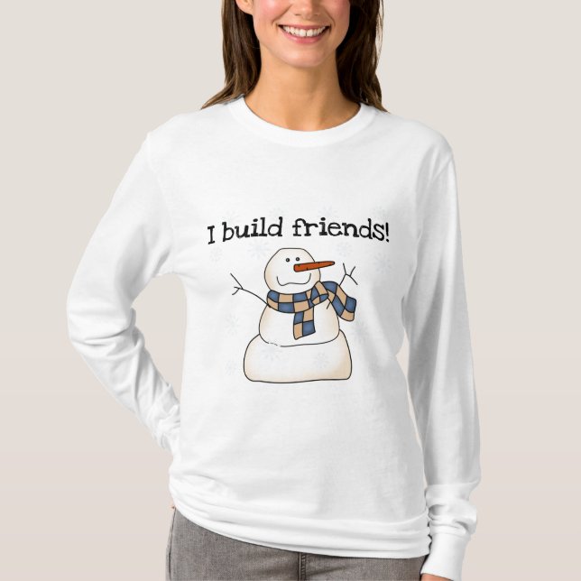 Building Snow Friends Tshirts and Gifts (Front)