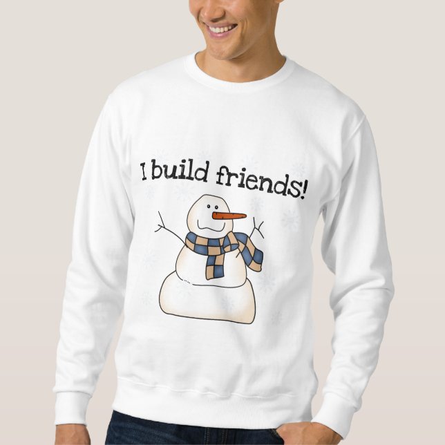 Building Snow Friends Winter Snowman Sweatshirt (Front)