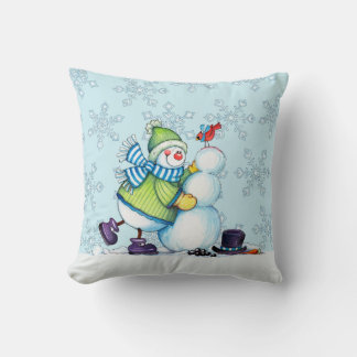 Building Snowman - Pillow