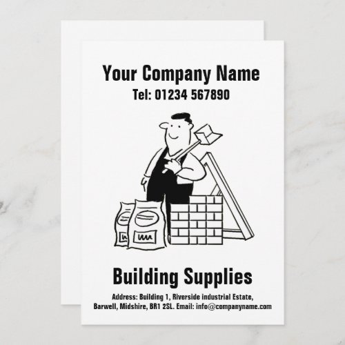 Building Supplies Cartoon Design Holiday Card