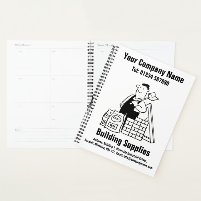 Building Supplies Cartoon Design Planner (Display)