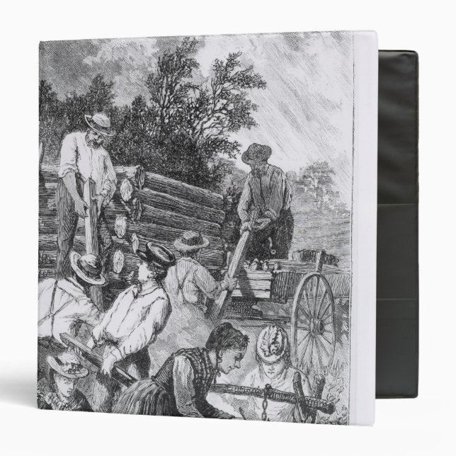 Building the Log-Cabin 3 Ring Binder (Front/Inside)