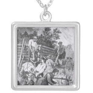 Building the Log-Cabin Silver Plated Necklace