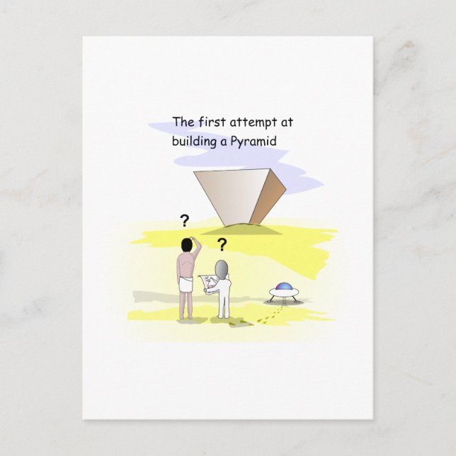 Building the Pyramids Postcard (Front)