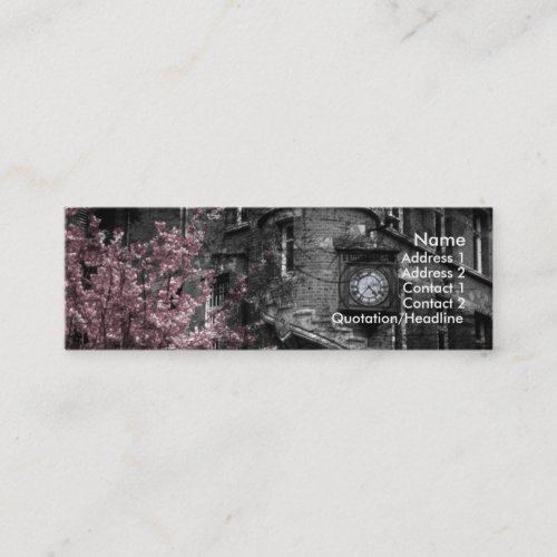 Building with Pink Bushes Profile Card Business Cards