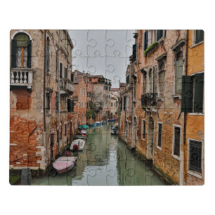 Buildings along canals of Venice Jigsaw Puzzle