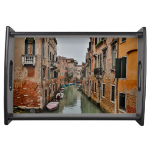 Buildings along canals of Venice Serving Tray