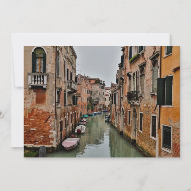 Buildings along canals of Venice Thank You Card (Front)