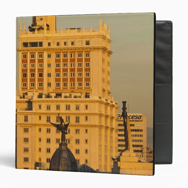 Buildings along Gran Via and Edificio Espana 3 Ring Binder (Front/Inside)