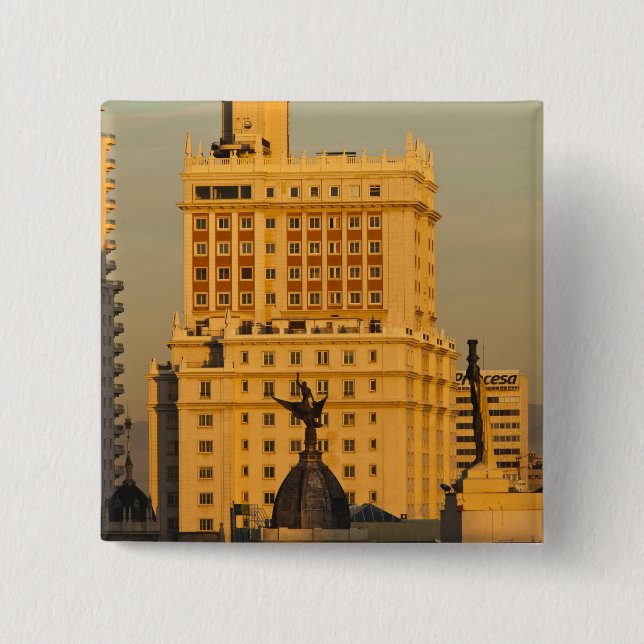 Buildings along Gran Via and Edificio Espana Button (Front)
