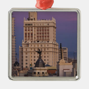 Buildings along Gran Via and Edificio Espana Metal Ornament