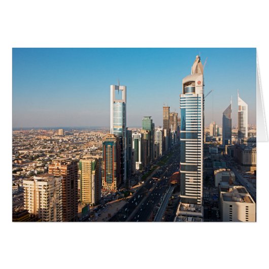 Buildings Along Sheikh Zayed Road, Dubai Cards (Front Horizontal)