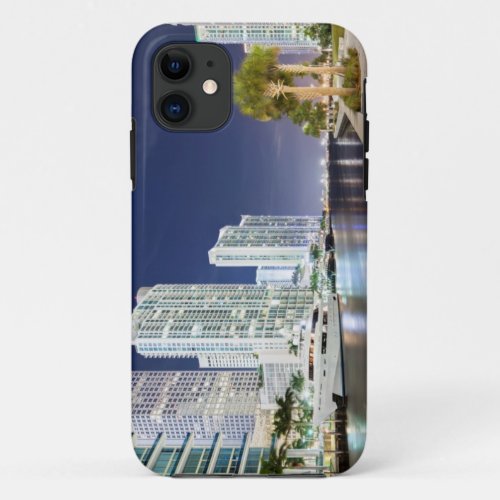 Buildings along the Miami River Riverwalk iPhone 11 Case