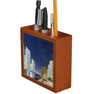 Buildings along the Miami River Riverwalk Desk Organizer