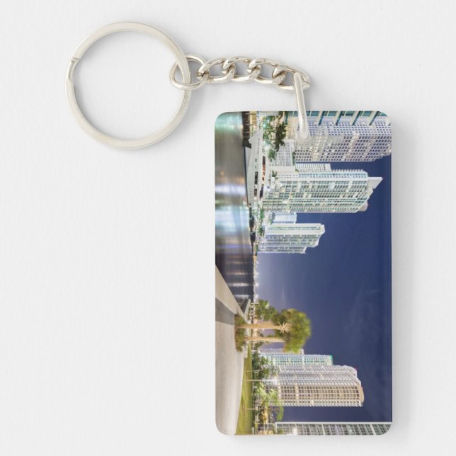 Buildings along the Miami River Riverwalk Keychain (Front)