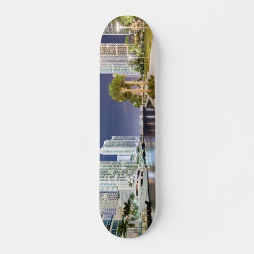 Buildings along the Miami River Riverwalk Skateboard