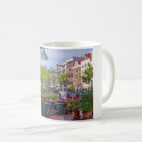 Buildings and canal in Amsterdam Netherlands Coffee Mug
