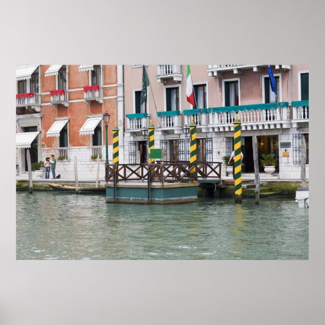 Buildings at the waterfront in Venice, Italy Poster (Front)