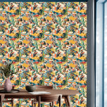 Buildings, Florals, Foliage Landscape Peel & Stick Wallpaper<br><div class="desc">Transform your space with our Buildings, Florals, and Foliage Landscape Peel & Stick Wallpaper. This captivating, retro-inspired collage transports you into a whimsical top-view world. Featuring vibrant pastel-colored florals and foliage, naïve-style buildings, and playful abstract elements, it creates a simplified realm exuding innocence and nostalgia. The bold, clean lines and...</div>
