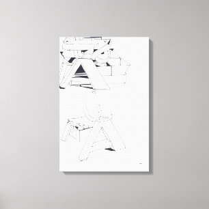 Building's Games AA Monogram Drawing 11 Canvas Print